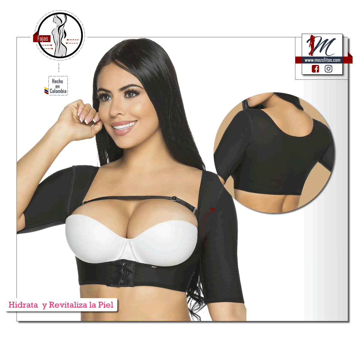 Colombian Vest shapper back support in X - Chaleco Corrector de