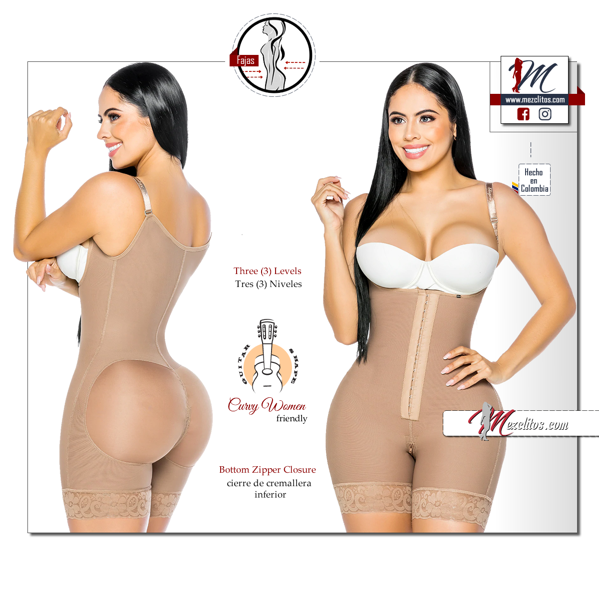 Stagmi Fajas 7104 - Curvy Friendly, Perfect for Lipo – Mezclitos