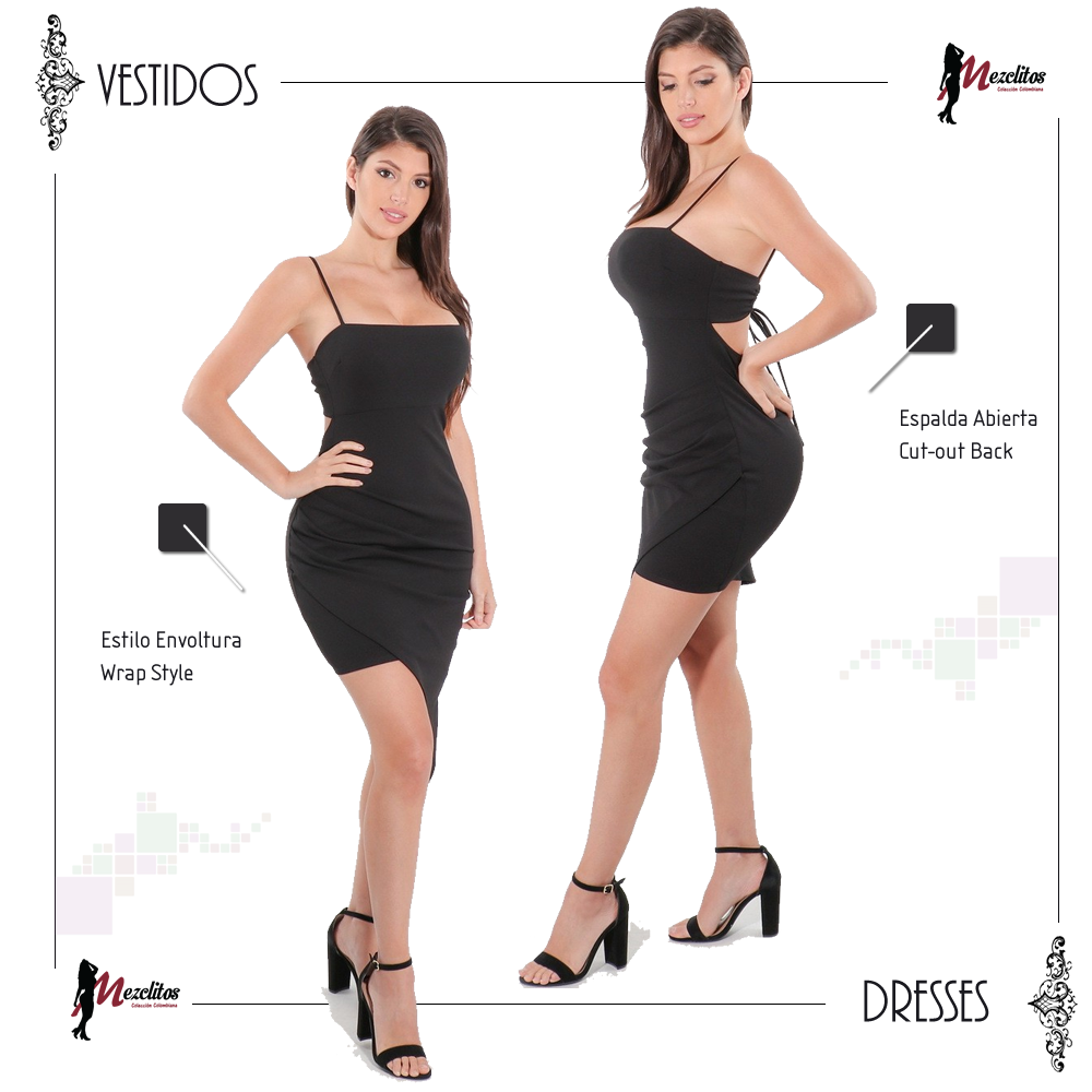 Bodycon Dress 23326 - Mini (Black)