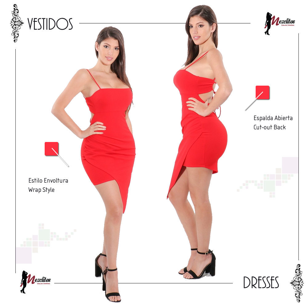 Bodycon Dress 23326 - Mini (Red)