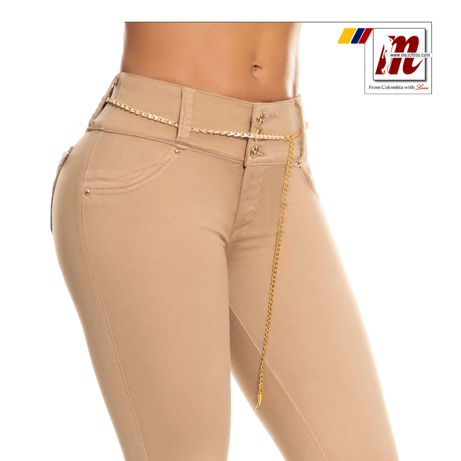 WOW Jeans Colombianos Levanta Cola Khaki 804848 Mezclitos