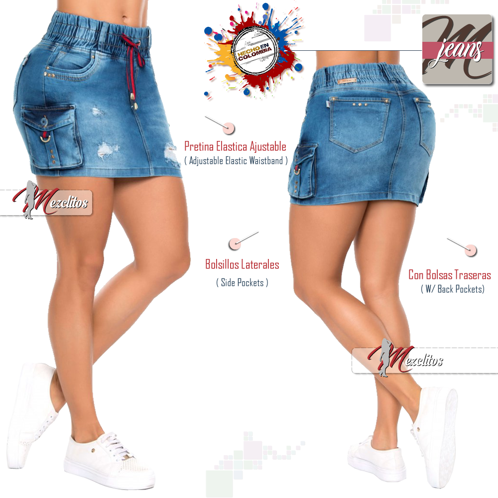 WoW Jeans Falda 86916 - 100% Colombiano