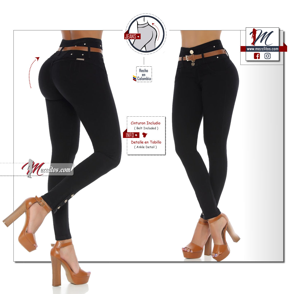 Zagi Jeans Negros (Black) 6042 - 100% Colombianos