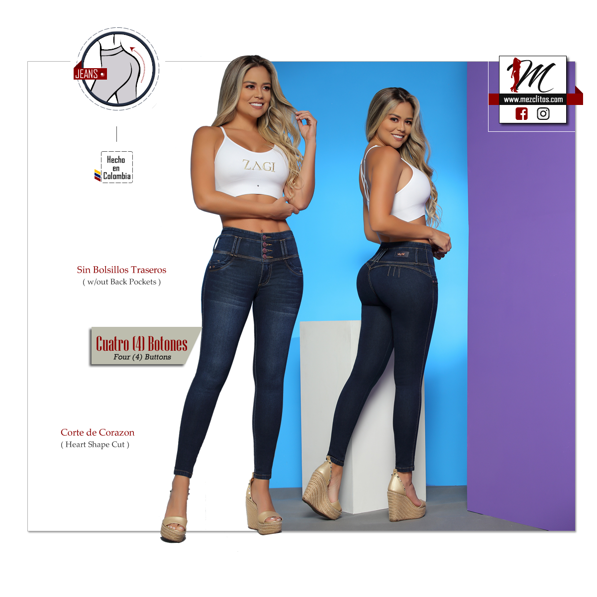 Zagi Jeans 6089 - 100% Colombianos